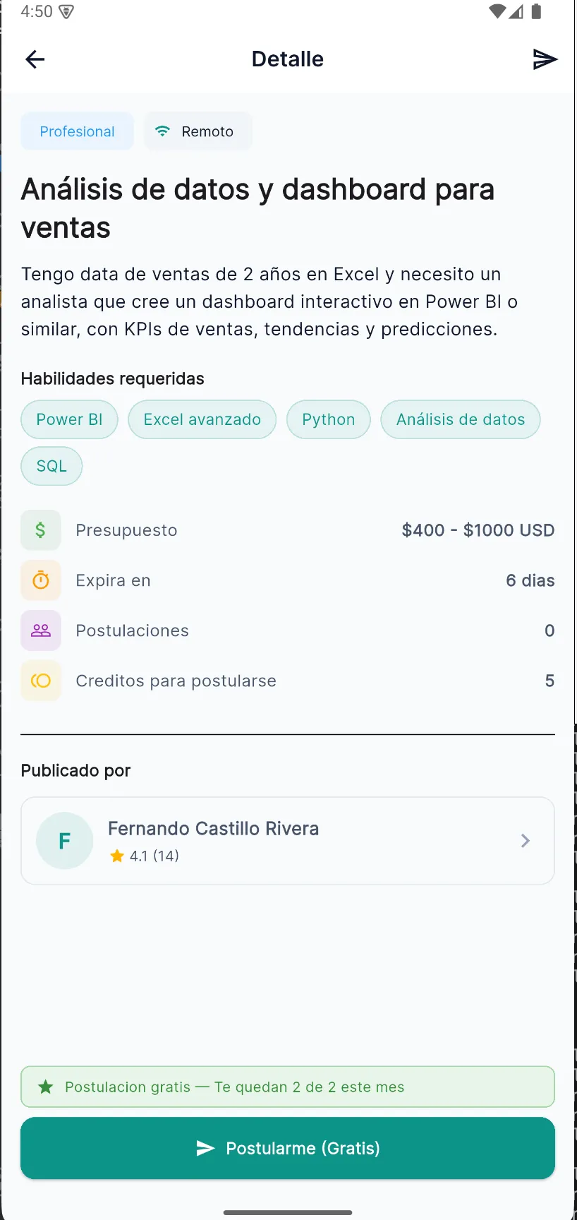 Detalle de publicacion