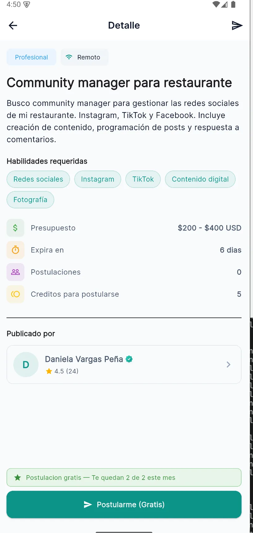 Detalle de publicacion